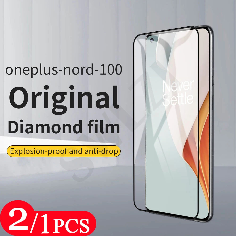 5Pcs Full cover for oneplus Nord N10 N100 9 9E 9R 8 pro 8T plus 7 7T 6 tempered glass phone screen protector protective film