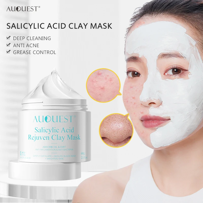 

Salicylic Acid Acne Treatment Facial Serum Pimples Blackhead Remover Oil Control Cleanse Pore Shrinking Clay Mask Face Skin Care