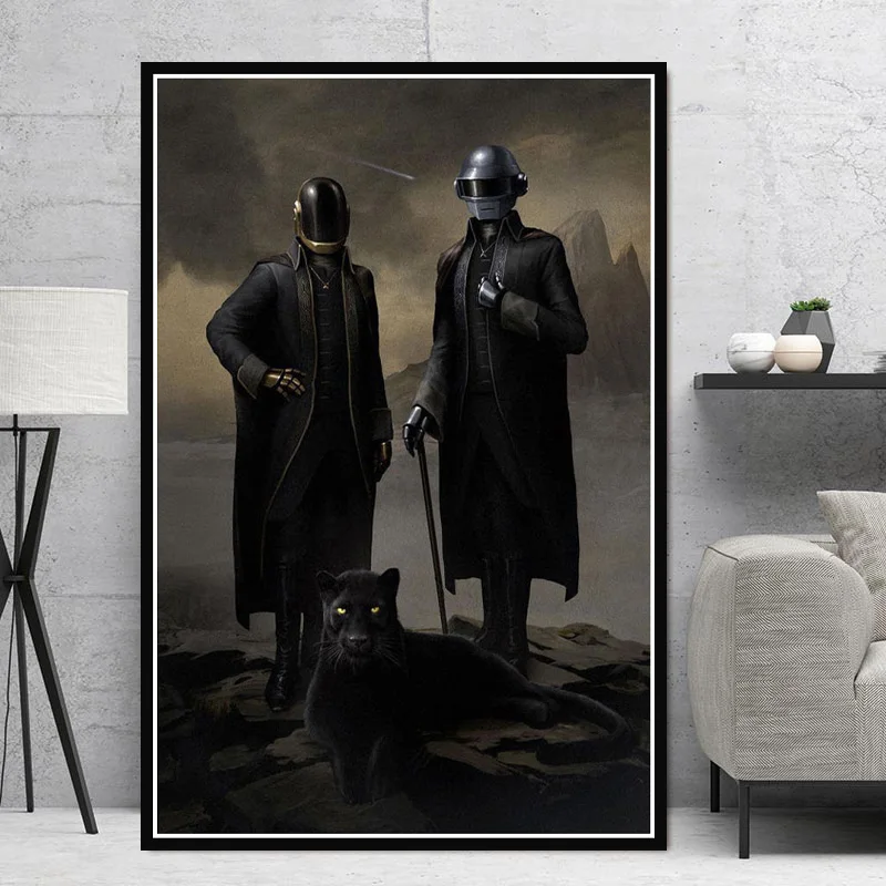 Poster Prints Daft Punk The Weeknd Starboy Hip Hop Music Album Star Painting Canvas Wall Art Pictures Home Decor quadro cuadros