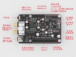 R93 Pi4 3B trasmissione digitale Webcast AK4493 Raspberry Pi DAC I2S 768K DSD512 soluzione dura