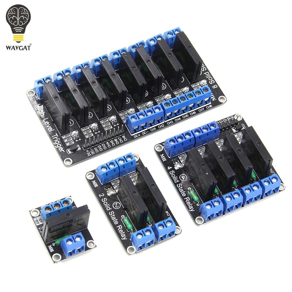 WAVGAT 12V Relay 1 2 4 8 Channel SSR High Low Level Solid State Relay Module 250V 2A For Arduino