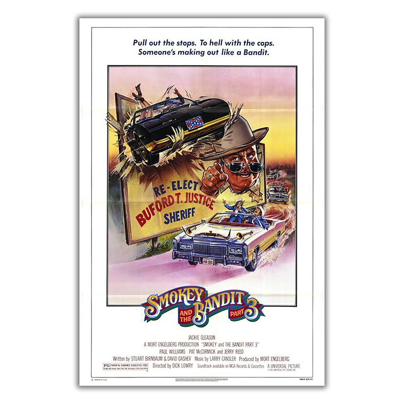 WM3172 Smokey and the Bandit Part 3 (2) Wonderful Classic Movie HD Silk Fabric Poster Art Decor Indoor Painting Gift