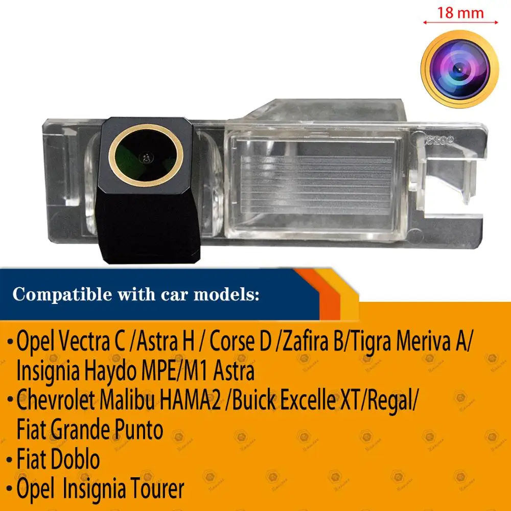 HD 1280x720p Golden Camera Rear View Camera Reversing Camera for Opel Vectra C Astra H Corse D Zafira B Tigra Meriva A Insignia