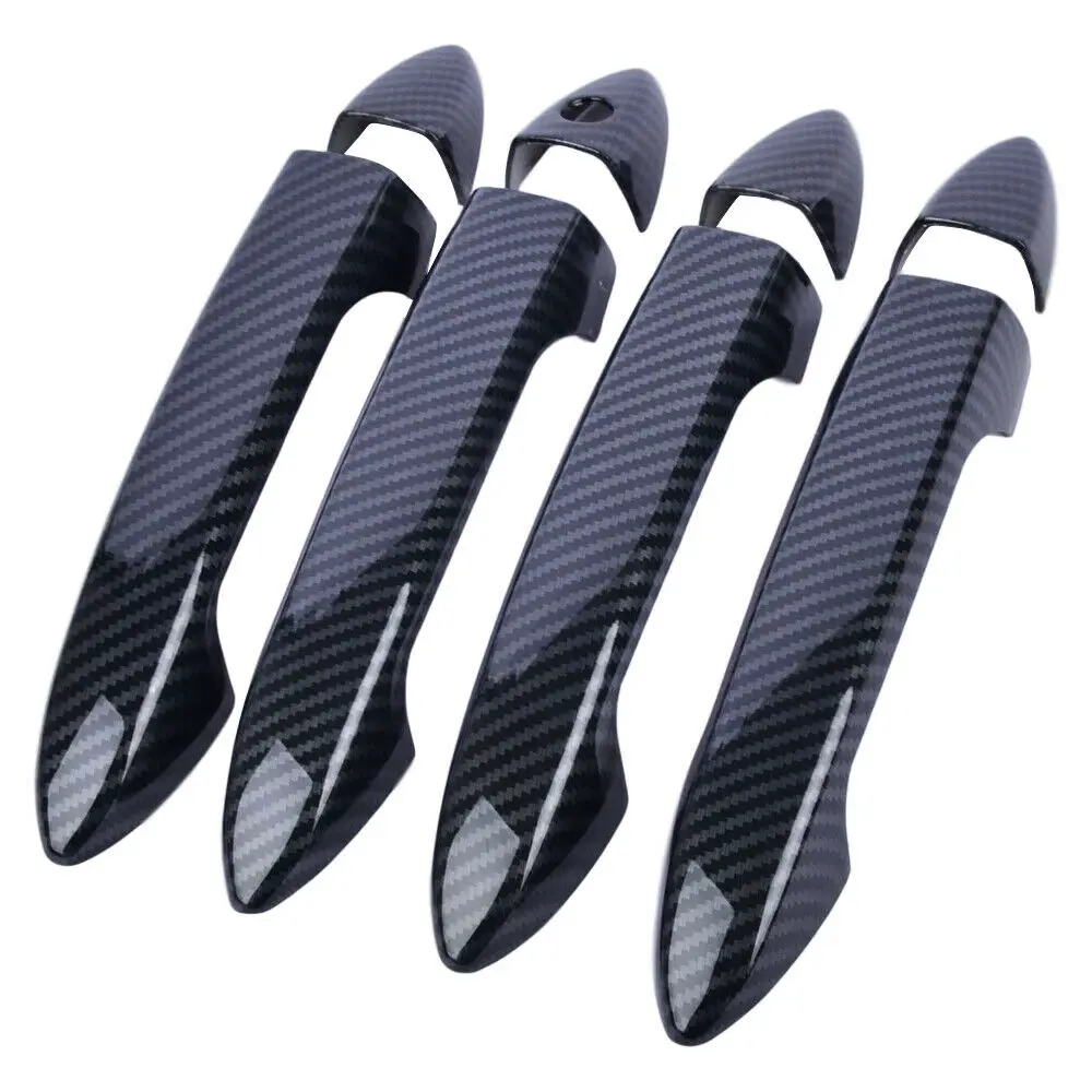 

4Pcs Brand New Side Door Handles Cover Trim Carbon Fiber Grain ABS Plastic Made Fit For Honda Accord 2013-2017