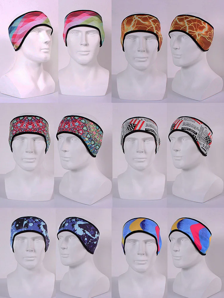 AliExpress NONE Warm Fleece Elastic Headband, Running, Ski Sweatband Thermal Sports Fit Yoga Gym Cycling Tennis Hair Ear Cover, Winter Headscarf