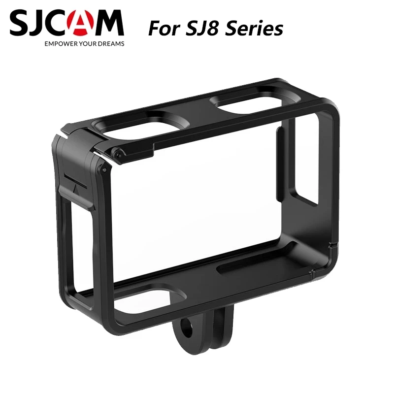 SJCAM SJ8 soporte de marco, funda de jaula de montaje, parabrisas de esponja para SJCAM SJ8 Air SJ8 Plus SJ8 Pro, accesorios de Cámara de Acción