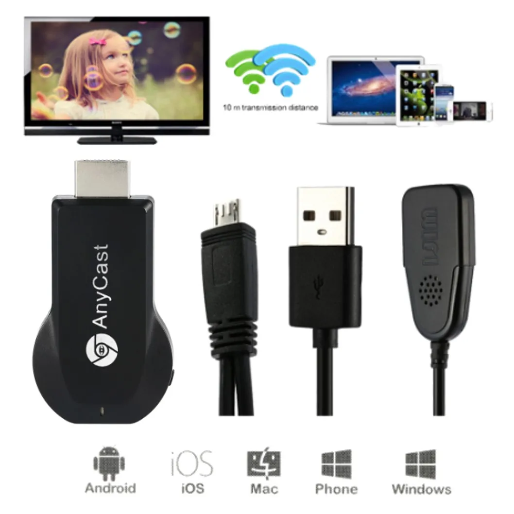 Slimy M2 Plus TV Stick Wifi Display Receiver DLNA Miracast Airplay Mirror Screen HDMI-compatible Android IOS Mirascreen Dongle