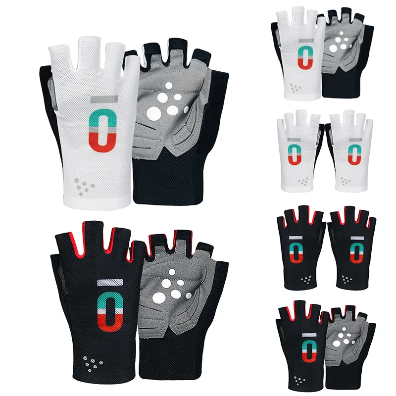 New Half Finger Cycling Gloves  Men Women  Black White Sports TT Time Trial Bike  Gloves Guantes Ciclismo