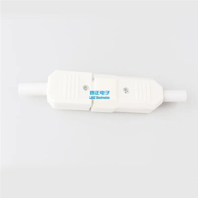 LZ-14-T1/T2 IEC Straight Cable Plug Connector C13 C14 10A 250V 3pin white female&male Plug Rewirable Power Connector