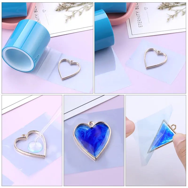 Geometric Shape Metal Epoxy Mold with Traceless Tape Resin Craft Moldl for Jewelry Making Supplies Handmade DIY Accessories