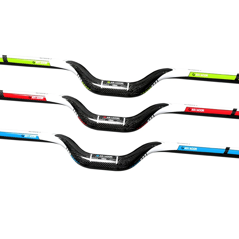 

Newest ASIACOM Mountain Folded bike 3K full carbon fibre bicycle handlebar U shape 55mm rise 25.4/31.8x420-740mm new