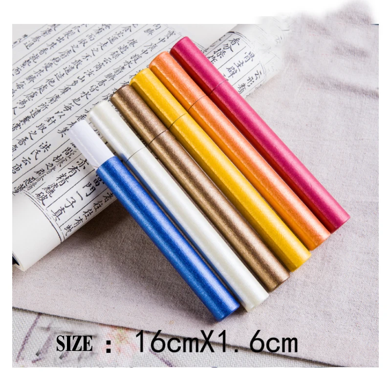 50pcs Special Paper 1.6x16 cm Blue,White,Yellow,Orange,Red,Brown Color Cardboard Tube For Sandalwood Cylinder Incense Container