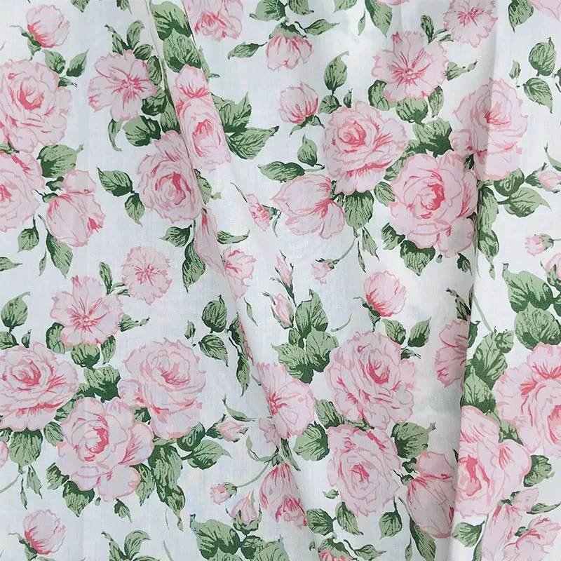 ROSE G 80S Tissun liberty Cotton Poplin Fabric For Kids Baby Sewing Cloth Dresses Skirt DIY Handmade Patchwork Meter 2021