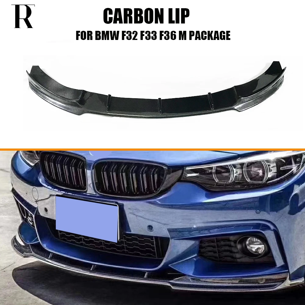 FD Style Carbon Fiber Front Bumper Chin Lip for BMW F32 F33 F36 420 428 430 435 440 with M Package 14 - 19