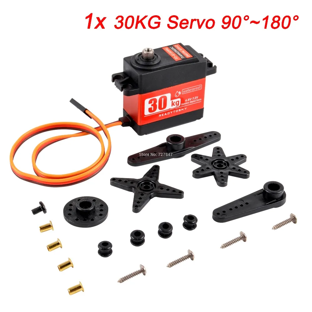 Waterdicht 180/270/360 Graden 20Kg 25Kg 30Kg 35Kg 60Kg Grote Koppel Digitale Coreless Servo aluminium Metalen Tandwielen 25T Arm Rc Auto