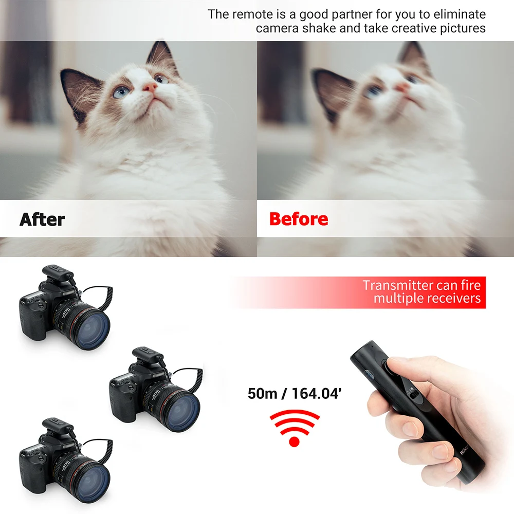 Camera Wireless Remote Control Controller Shutter Release 3 Continuous Shot for Pentax k1 k1ii k5 k5ii K3 k3ii k50 k7 k500 k200d