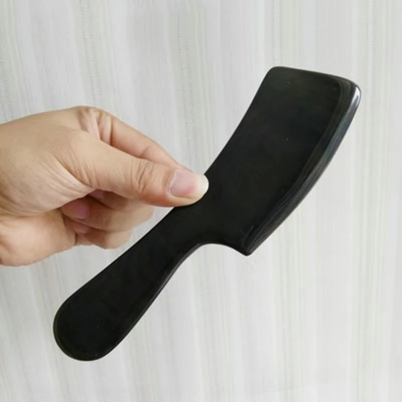 gua sha tool Natural Buffalo Horn Hand Made Belt Handle Multi Function Universal Scraping Plank Beauty Board Easy To Use Guasha