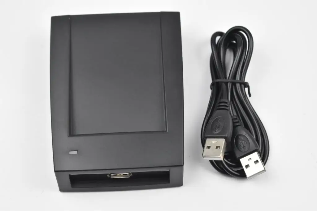 13.56MHz Hitam USB Proximity Sensor Smart Rfid NFC Pembaca Kartu IC 14443A dengan Kabel USB Tanpa Perlu Driver