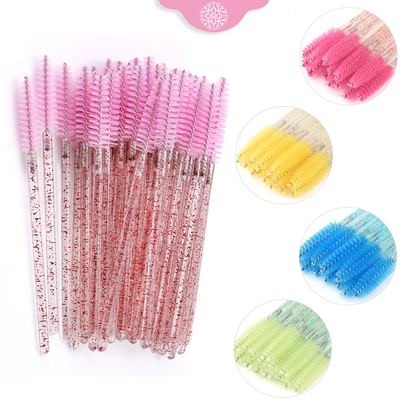 Brosse à cils en cristal de poulet, baguettes de mascara, applicateur de cils, pinceaux cosmétiques pour les yeux, outil d'extension de cils, maquillage de beauté