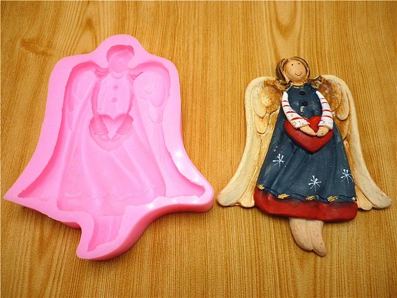 Angel silicone mold DIY conversion crystal drop glue resin gypsum candle concrete special mold handicraft production