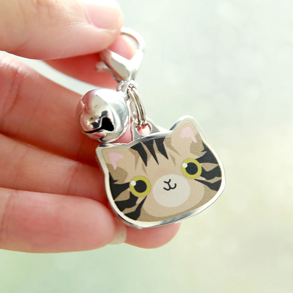 Personalized Metal Cat Tags Original Icon ID Tags for Cats Kitten Customized Enamel Nameplate Pet Products Cat Accessories