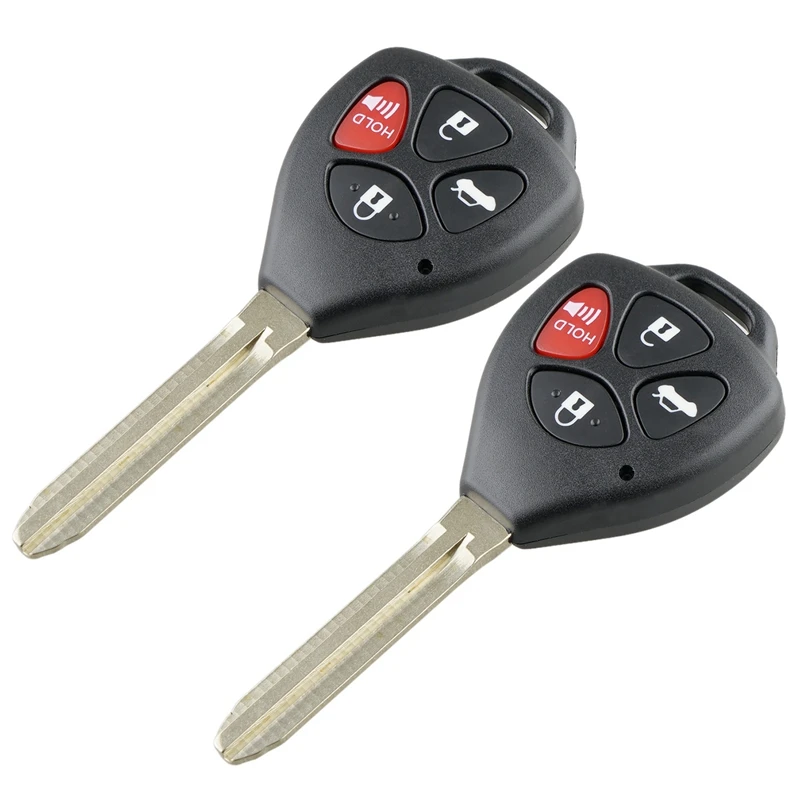 2 x Remote Car Key Fob Shell Case for 2007 2008 2009 2010 2011 Toyota Camry Rav4