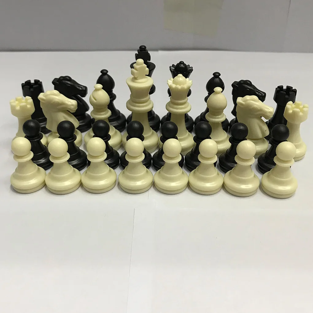 

32 Medieval Plastic Chess Pieces Set King Height 49mm Chess Game Standard Chess Pieces For International Competition Dropship