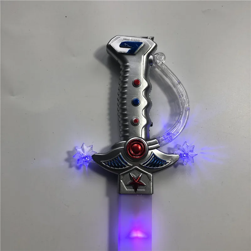 67cm eletronic sabre de luz indução tubarão espada piscando cutlass simulação plástico luz brinquedos espada crianças cosplay adereços