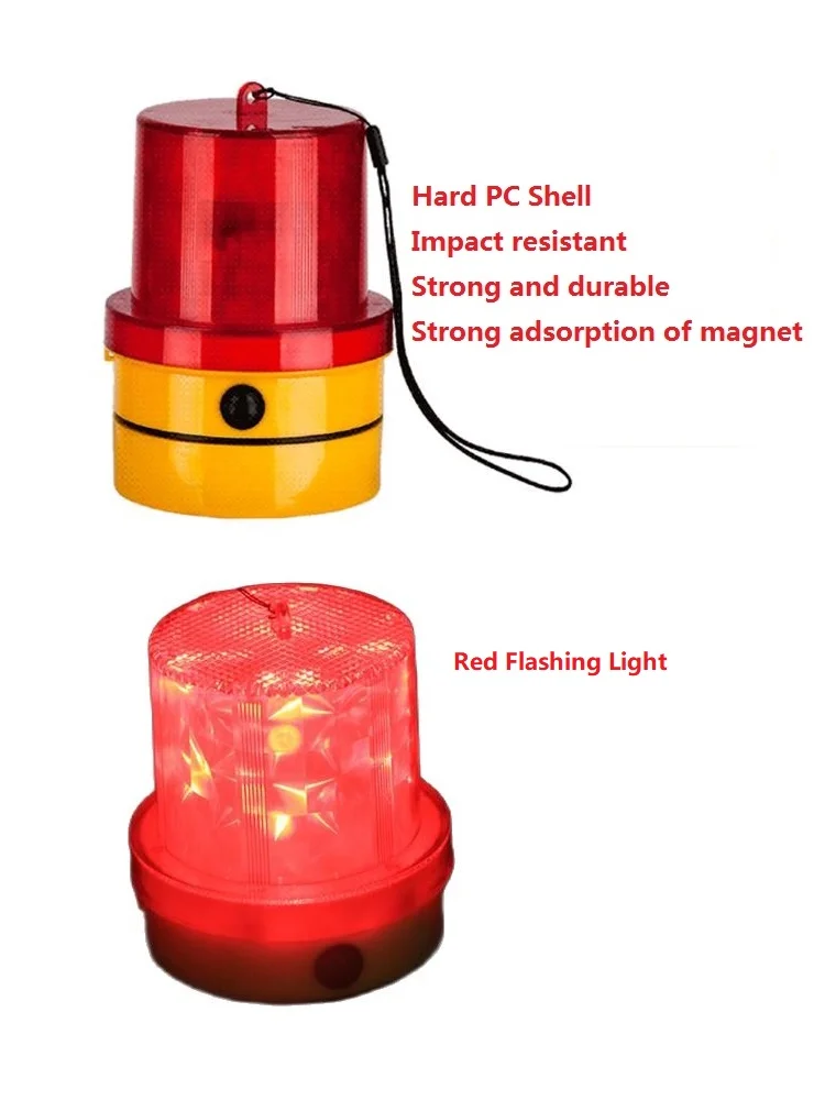 أضواء تحذير وامضة للمركبة على شكل بطارية LED، ضوء مؤشر إشارة الطوارئ لسيارة المرور على الطرق