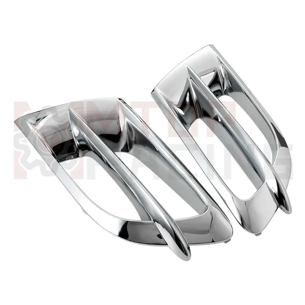 1 Pair Front Air Vent Exhaust Trims For Honda Goldwing GL1800 2001 2002 2003 2004 2005 2006 ABS Chrome Fairing Cover