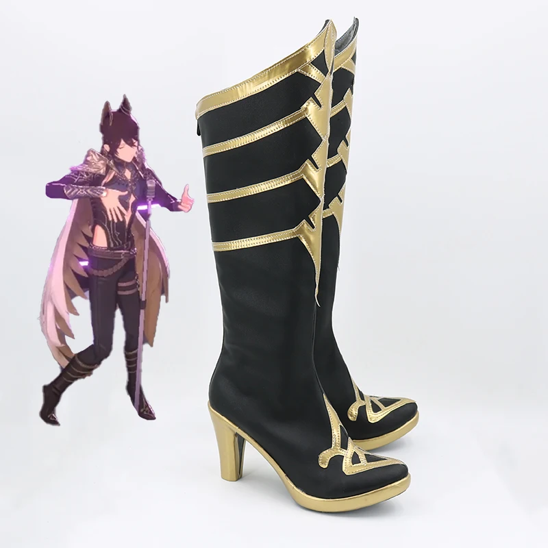 Conjunto estrelas sakuma rei cosplay sapatos botas jogo de natal anime festa de halloween adulto botas longas carnaval moda meninas botas