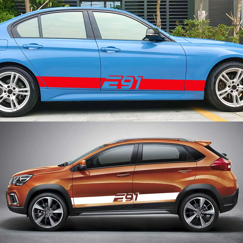 2 قطعة باب السيارة الجانب ملصق السيارات تقليم الشارات اكسسوارات لسيارات BMW E46 E60 E90 E39 E87 E28 E30 E34 E36 E53 E61 62 E70 E91 E92 E93