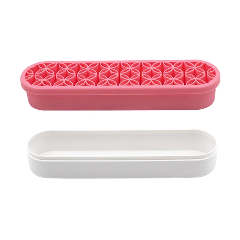 Nail Pen Holder Display Stand Rack Brush Storage Case Silicone Organizer And Drying Shelf