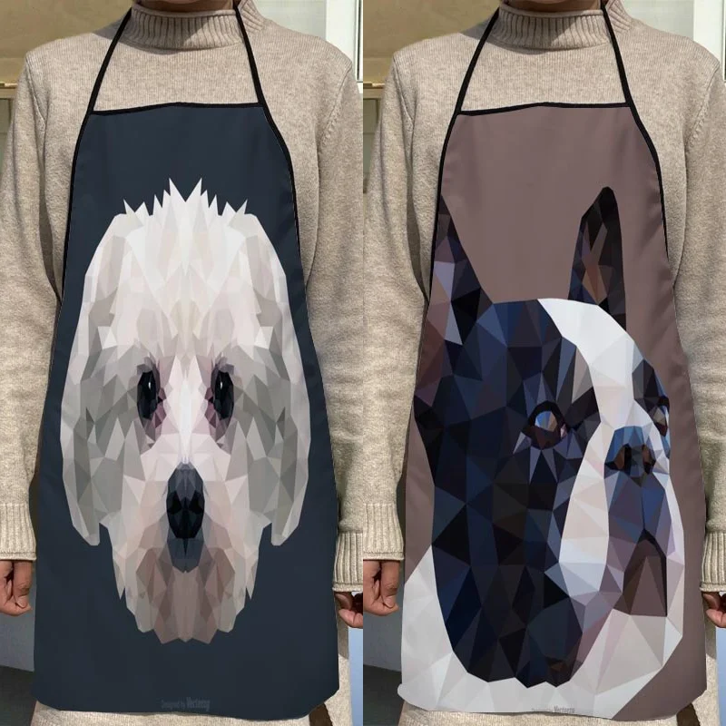 Dog Pattern Aprons Home Coffee Shop Cleaning Aprons Anti-Dirty Kitchen Accessories For Men Women 50x75cm,68x95cm Funy Gift