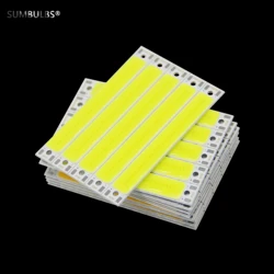 10pcs 60mm Bar LED COB Strip Light Source for Bicycle Taillights 3V 3.7V Cold Warm White Blue Red for DIY Work Bulb