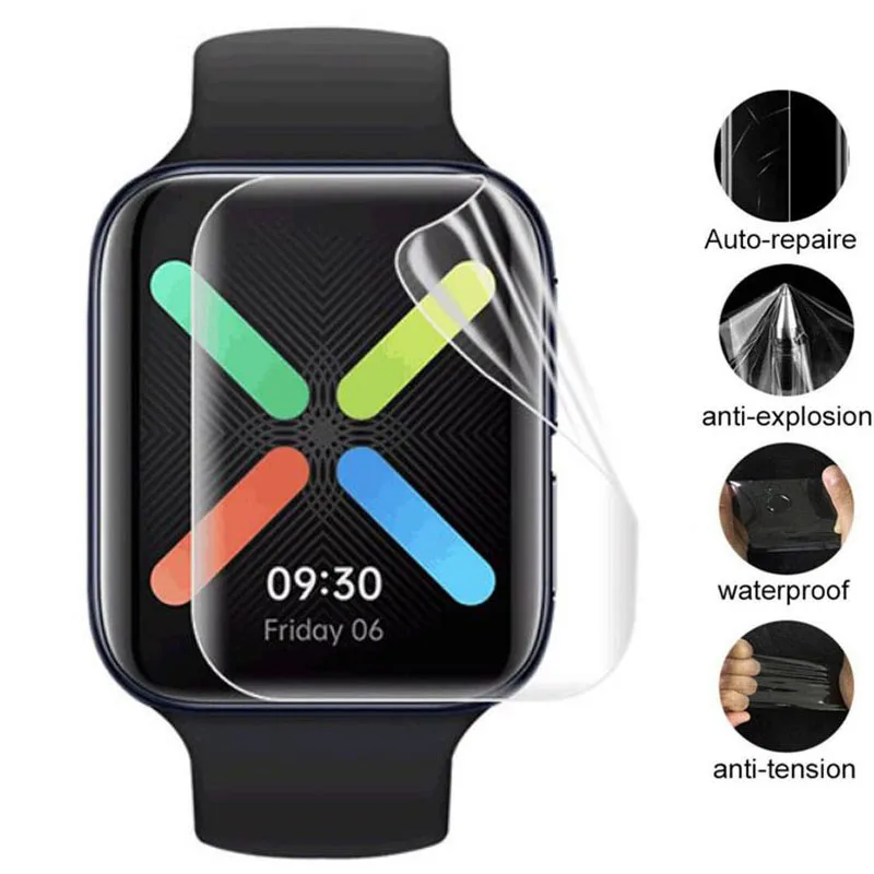 Película protectora suave de TPU para OPPO Watch, Protector de pantalla completa, accesorios de protección, 41mm, 46mm, 5 unidades
