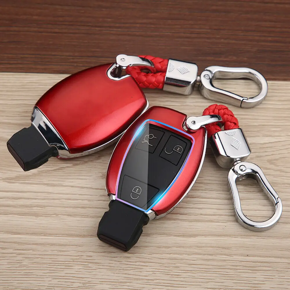 Key Case Cover Car Keychain Shell Holder Accessories Fit For Benz GLC GL GLS SLK Viano Metris A B C E S G M V Class