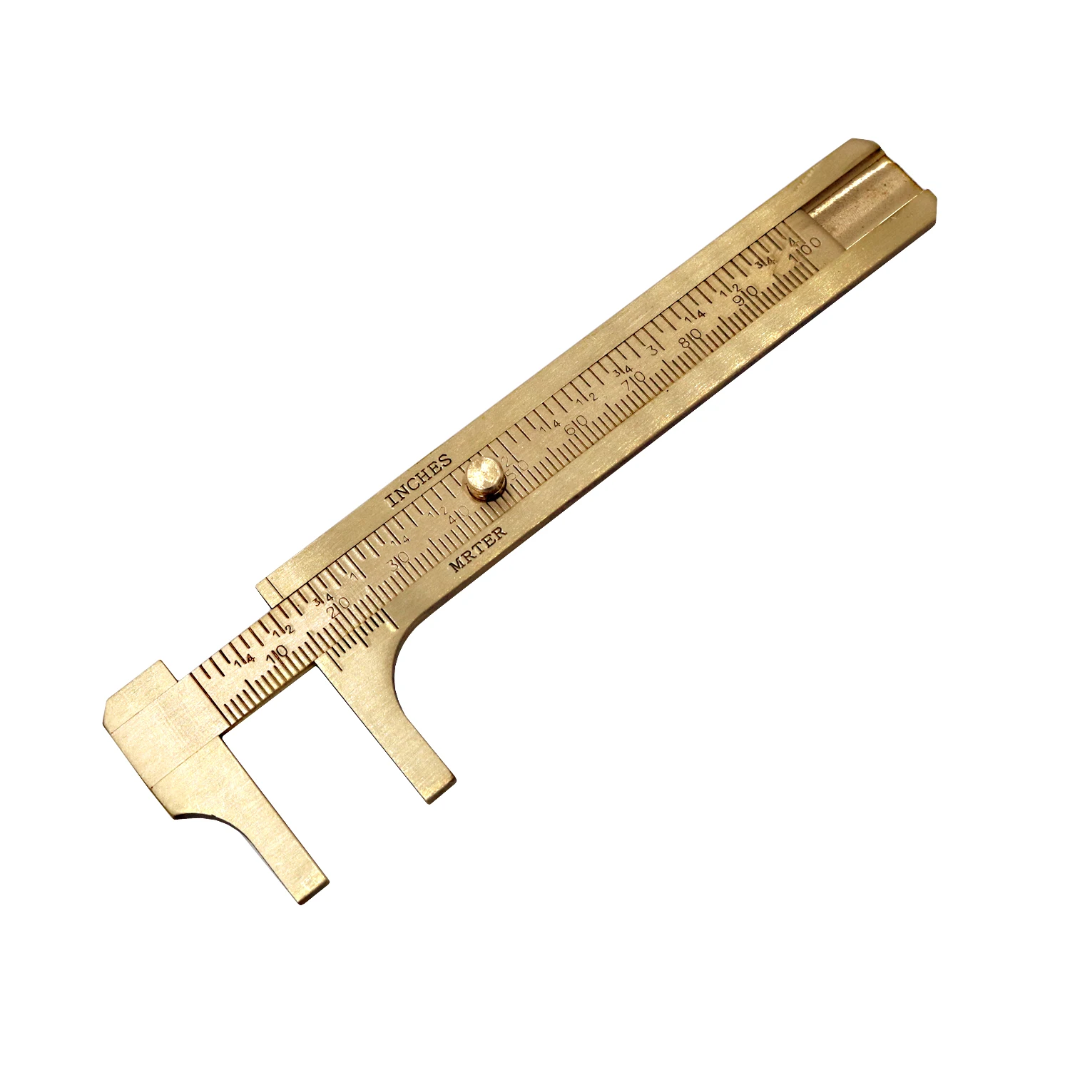 

NIUPIKA Vernier Caliper 80mm 100mm 4inch Metric Inch Copper Measuring Tool for Precision Measurements Outside Inside