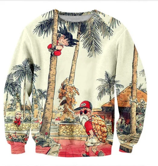 

Master Roshi Prints Sweatshirts 3D Sweatshirt Men Vintage Coco Tree Scenery Crewneck Pullovers Plus Size S-7XL harajuku