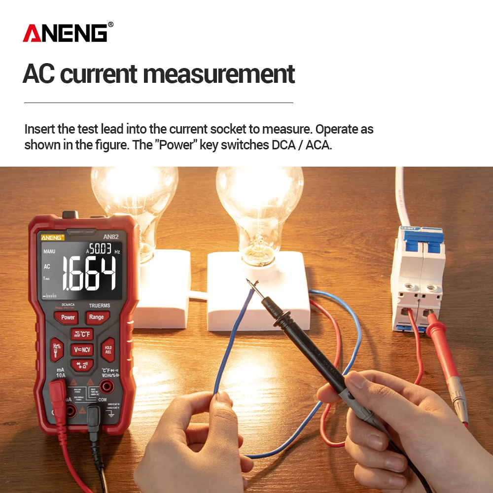 AN82 9999 conteggi multimetro digitale tester esr tester True-RMS automotive electric dmm transistor misuratori di picco test della resistenza