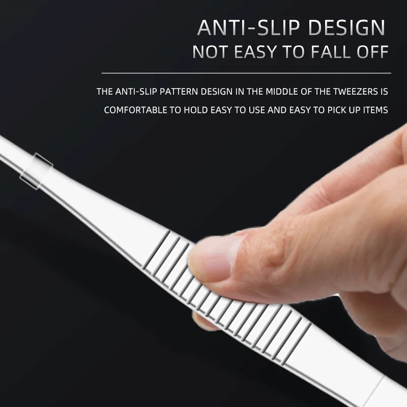 5/9Pcs Stainless Steel Non-slip Tweezers Long Straight Forceps Straight Head Elbow Thicken Medical Tools 12.5cm-30cm