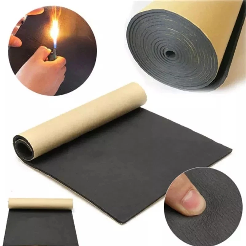 5MM 200CMx50CM Car Soundproof Deadening Truck Anti-noise Sound Insulation Cotton Heat Closed Cell Foam Deadener Mat