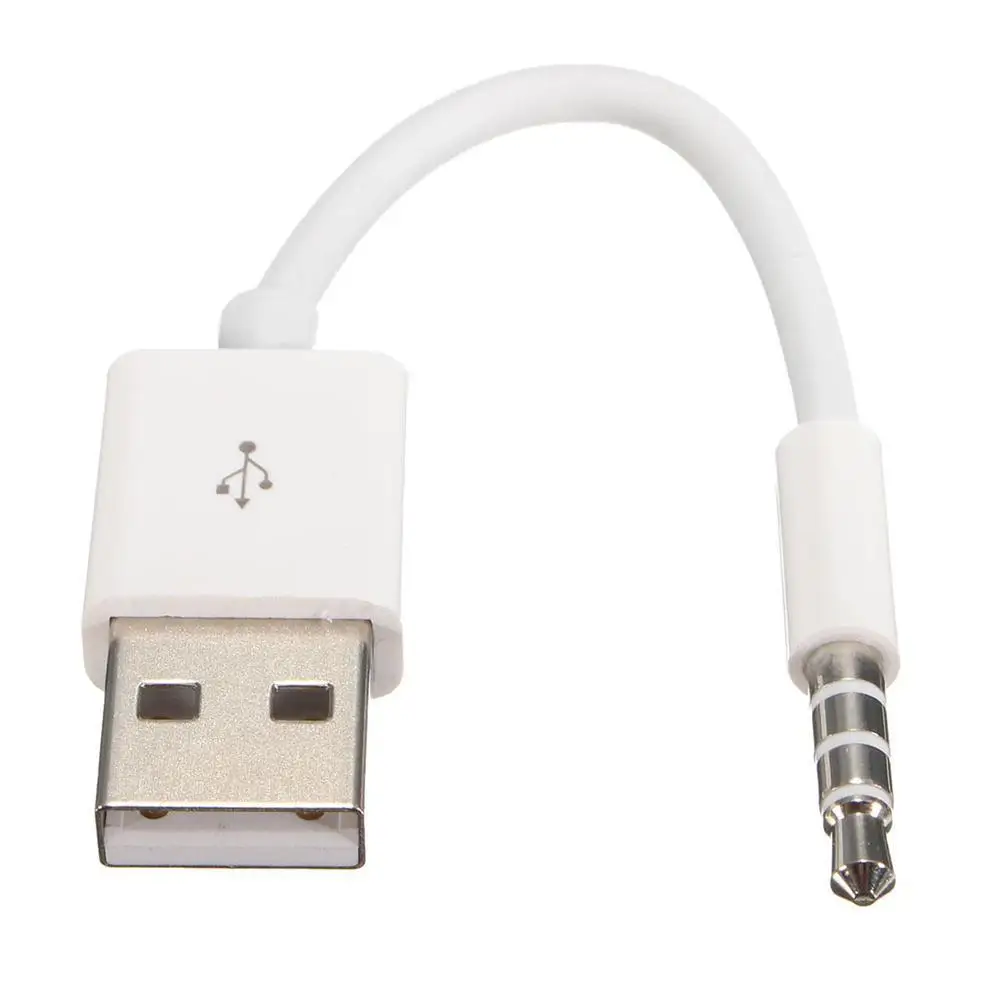 USB Short Charger Data SYNC Cable 3.5mm Jack Adapter Charging Cord Line for Apple ipod shuffle 3rd 4th 5th 6th 4/5/6 MP3 Player