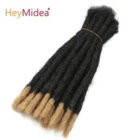 10 pulgadas rastas sintéticas trenzas de ganchillo pelo hecho a mano Locs estilo Hip-Hop para hombres y mujeres extensiones de peluca trenzada Ombre He