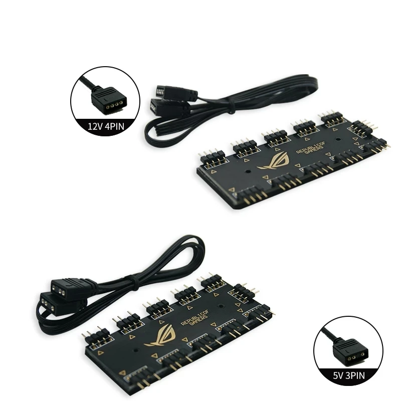 Alimentation d\'énergie de Molex 4pin de contrôleur de RVB rf pour la caisse d\'ordinateur LED allumant le hub de SYNC petde séparateur de D-RGB de