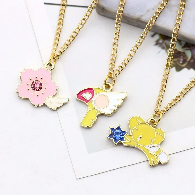 DIY Trendy Pendant Of Anime Sakura Kuluo Card Captor Bird Head Kero Necklaces&Pendants Chains Childhood Party Gifts Fashion