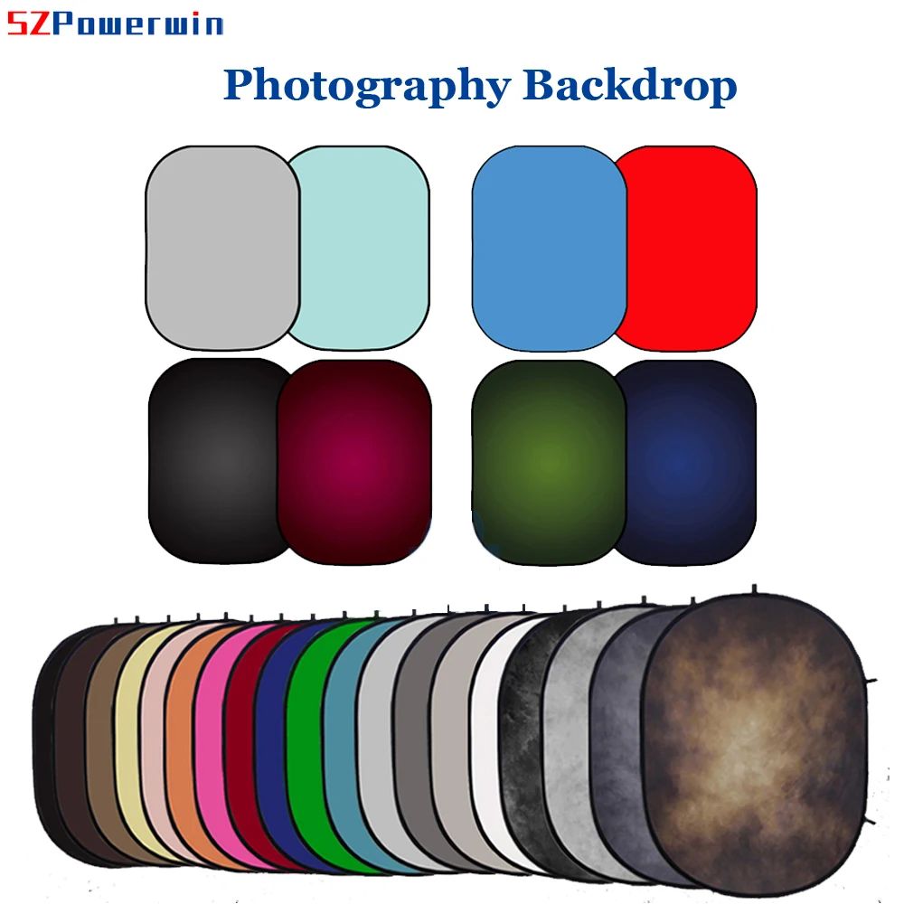 SZPowerwin 150X200CM 100X150CM 5ftx7ft 3ftx5ft Flannel Photography Backdrop Photo Studio Kit For Background Stand Chroma Key