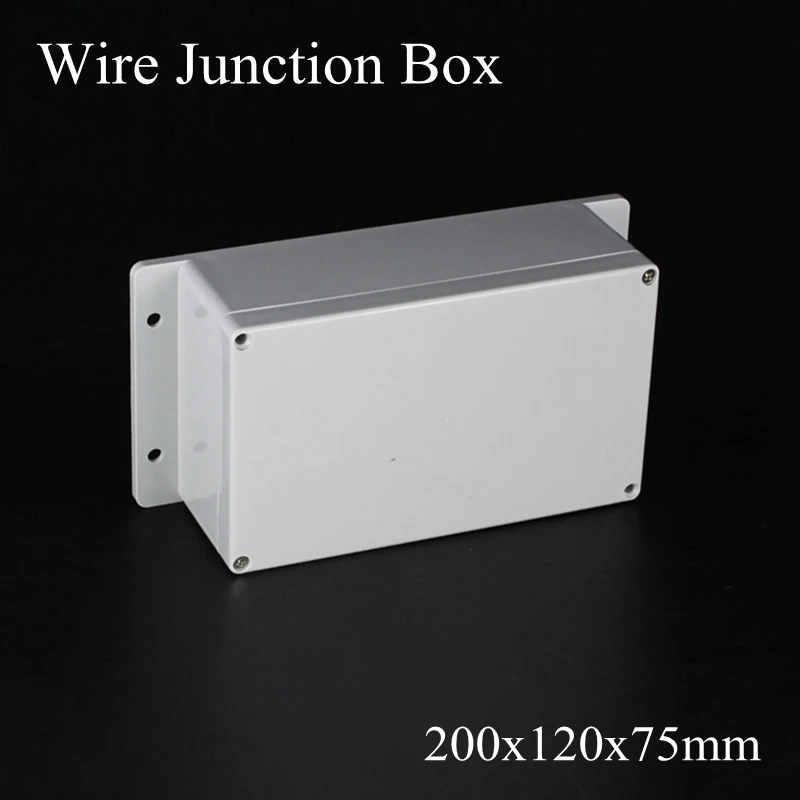 200x120x75mm ABS IP65 Waterproof Plastic Wire Junction Box With Mounted Distribution Enclosure Project Case Electronic Terminal