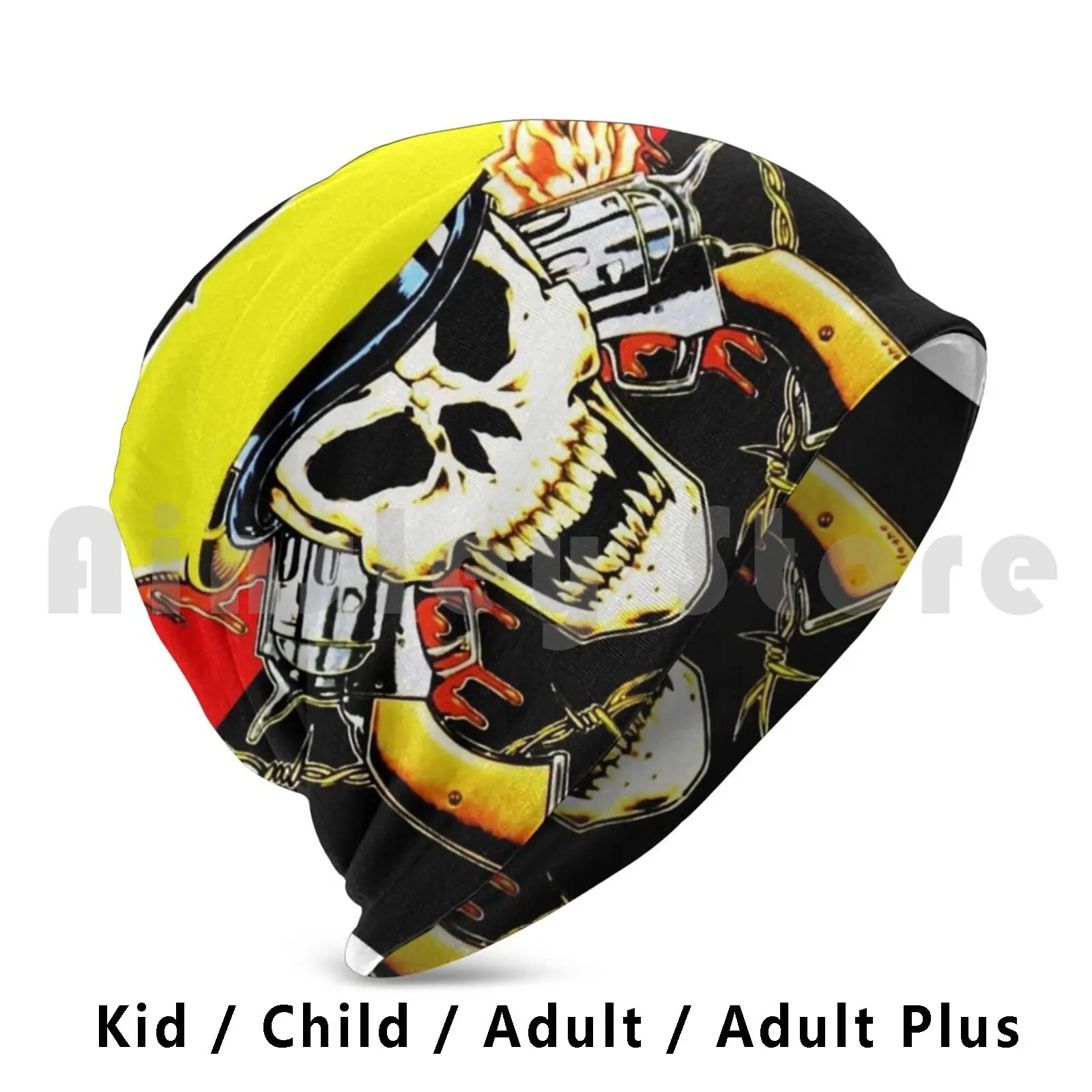 Бестселлер: Шапка-бини с розами, вязаная шапка, логотип хип-хоп, трендовый браслет Guns N Grunge Gaspol Band, Лидер продаж 9996