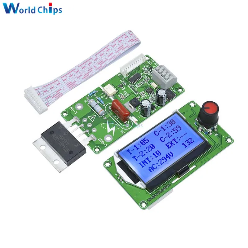 40A 100A Spot Welder Controller Board Dual Pulse LCD Digital Display Spot Welding Machine Control for 18650 Spot Weld